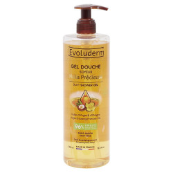 Gel douche Evoluderm huile précieuse Argan et Onagre sans savon 500ml