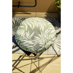 Coussin rd poe d40h12 design feuille