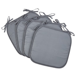 Galette de chaise gris x 4