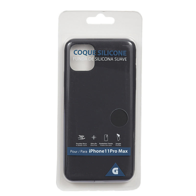 Coque en silicone iPhone Pro Max noir