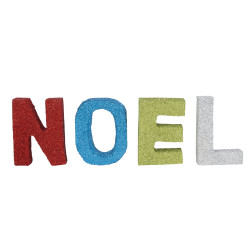 Lettres NOEL multicolores à poser