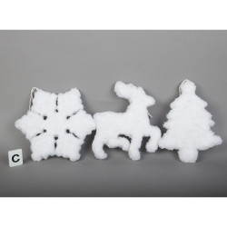Décoration de Noël à suspendre blanche