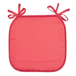 Galette de chaise polyester rouge