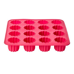 Moule silicone rose 16 cannelés
