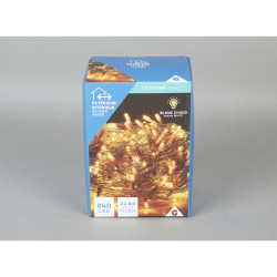 Guirlande lumineuse 240 LED blanc chaud fixe clignotant L.23,9 m