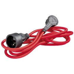 Rallonge textile 3m rouge