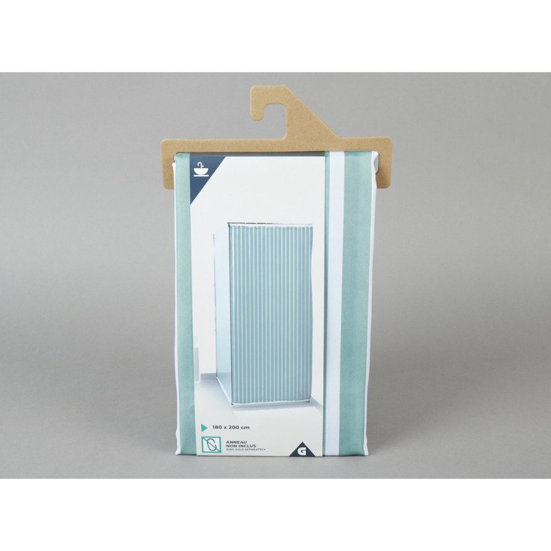 Rideau De Douche Blanc Et Bleu | Univers Rideau De Douche